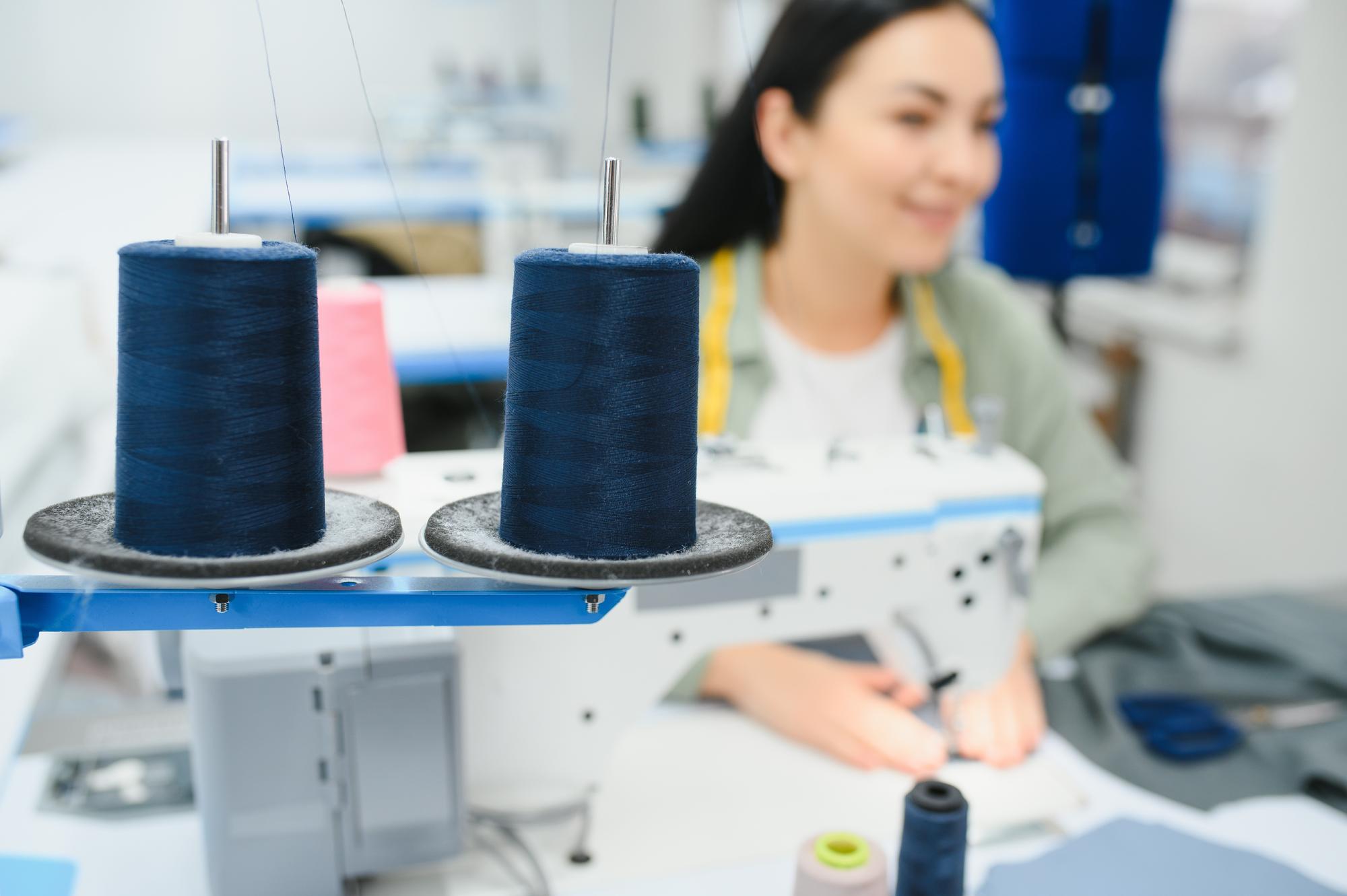 stitching machine in studio
